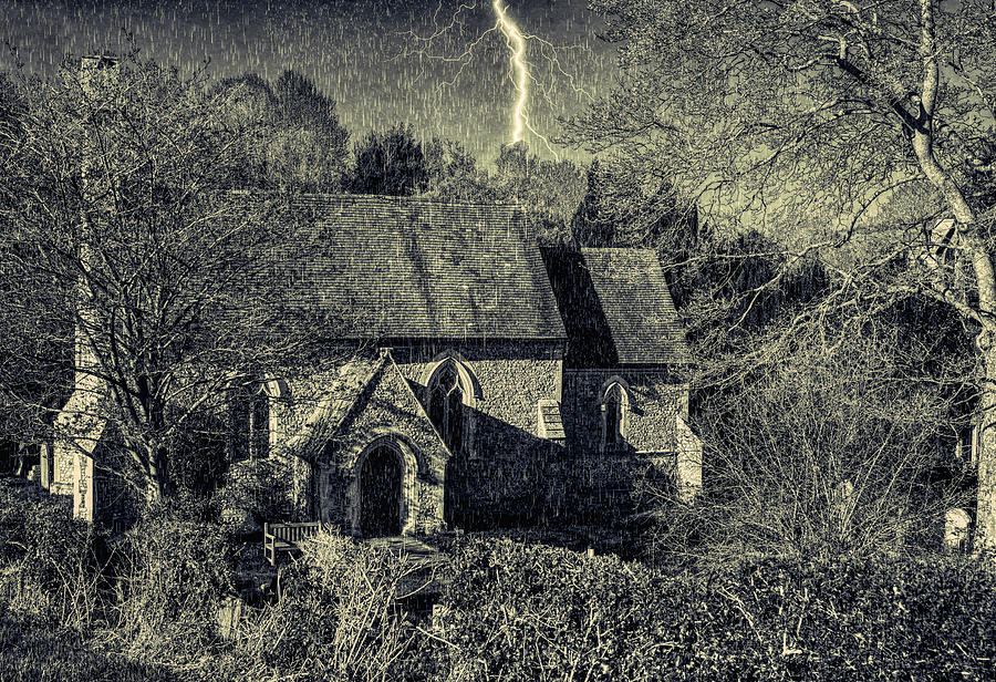 Old Church in a Storm 2 Photograph by Roy Pedersen
