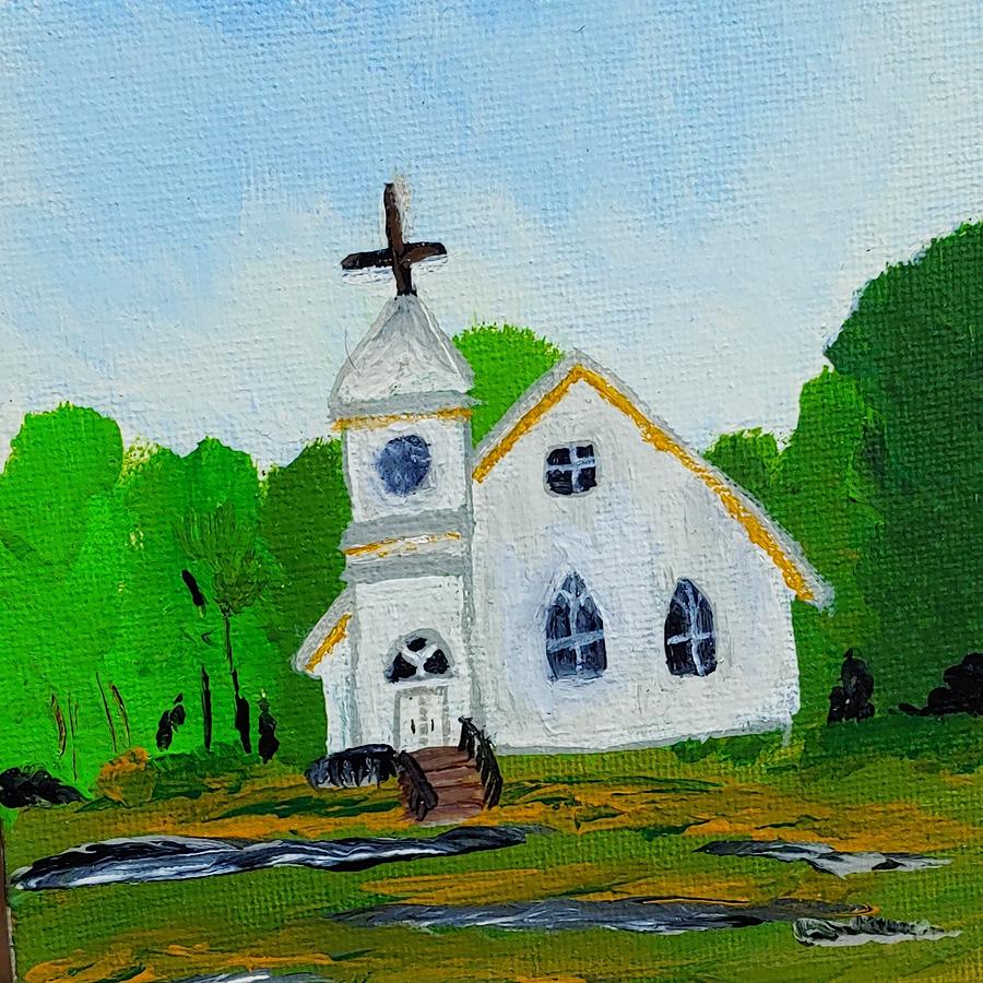 Old Church Painting by Elisabeth Aggarwal - Fine Art America