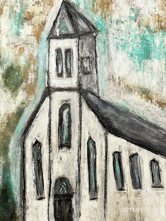 Old church on Elm ST Painting by Deana Peek - Fine Art America