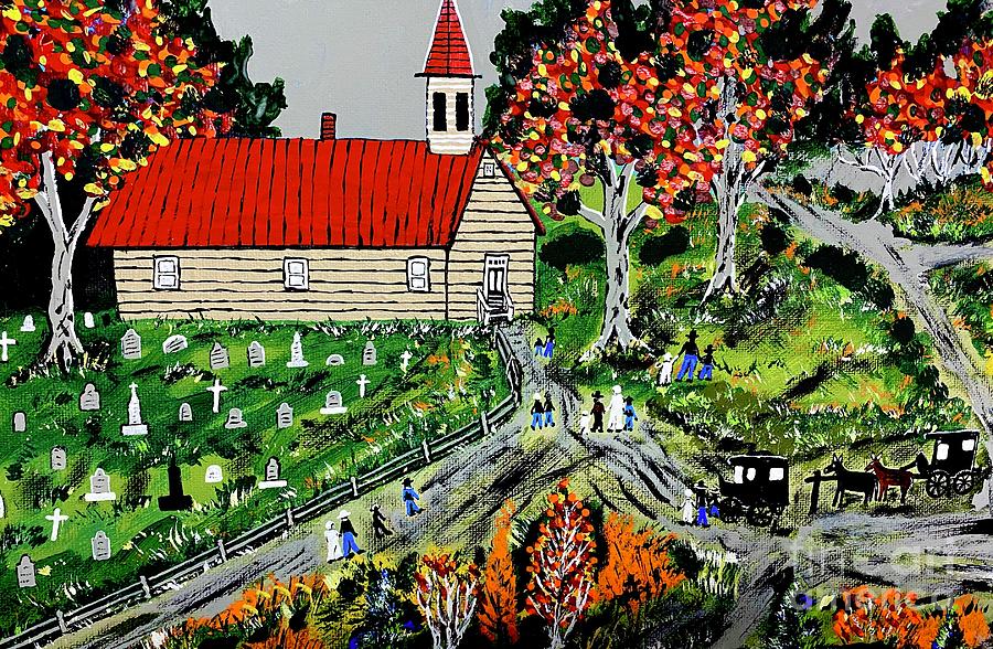 Old Church On The Hill  Painting by Jeffrey Koss