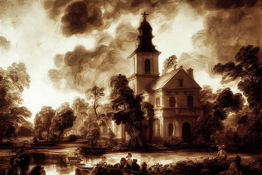 Old Church Digital Art by Robert Knight