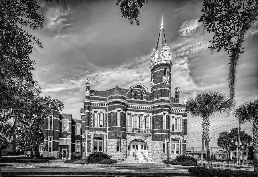 Old City Hall in Black and White Photograph by DB Hayes