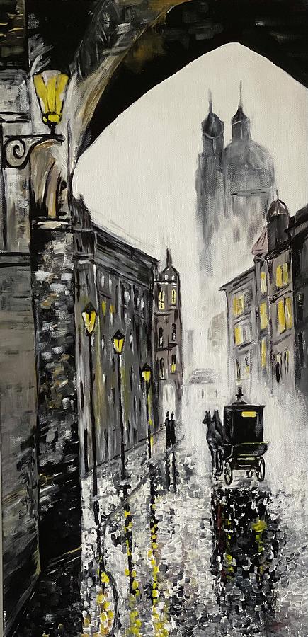Old city street  Painting by Tetiana Bielkina