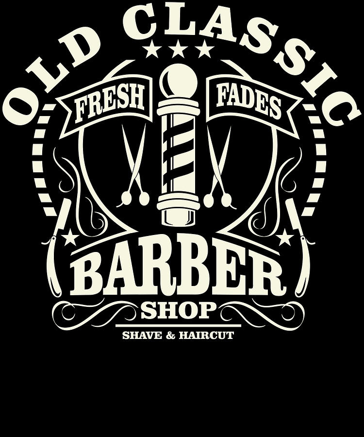 Old Classic Barber Shop Fresh Fades Digital Art by Jacob