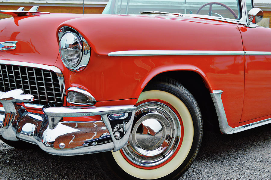 Old Classic Bel Air Convertible Fender View Photograph by Gaby Ethington