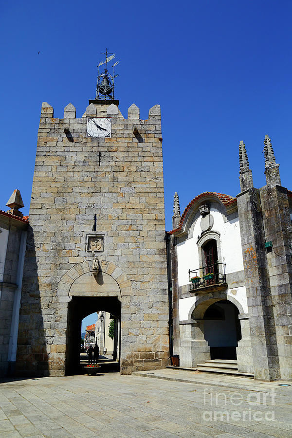 Old Clock Tower Caminha Portugal Photograph by James Brunker
