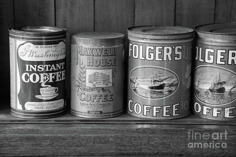 Old Coffee Cans bw 7324 Photograph by Jack Schultz