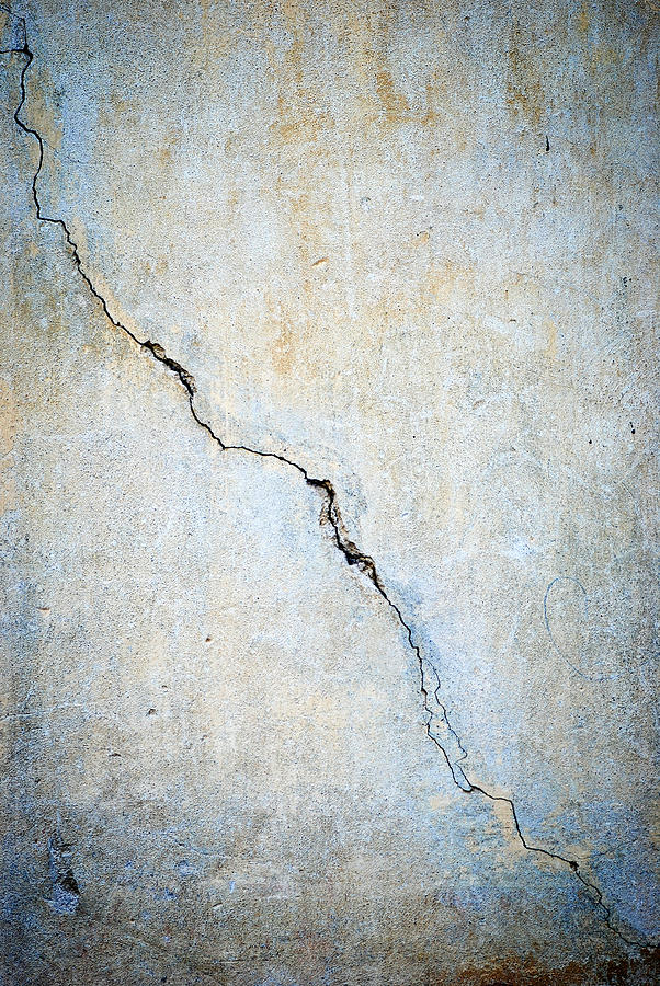 Old concrete cracked wall texture Photograph by Ilbusca