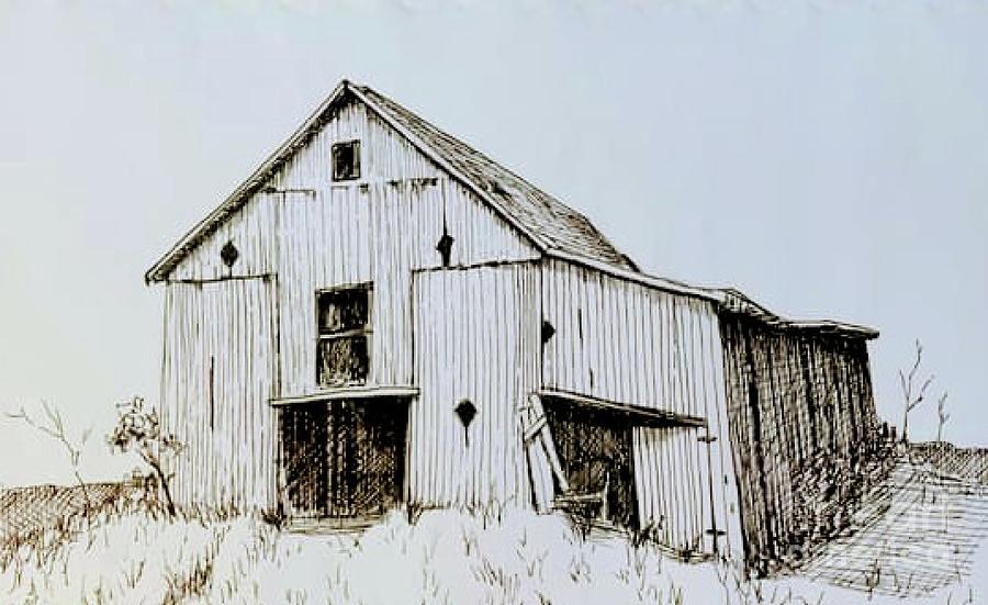 Old Country Barn Drawing by Mountain Mist Art - Fine Art America