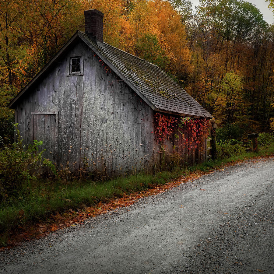 Square Photograph - Old Country Road Barn square by Bill Wakeley