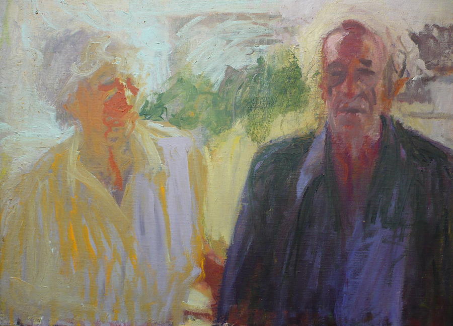 Old Couple Painting by Galya Tarmu