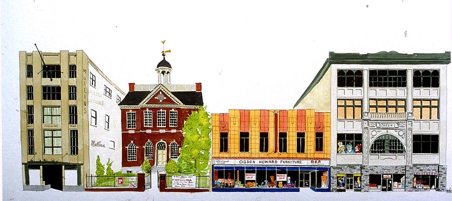 Old Court house Mkt st Painting by William Renzulli