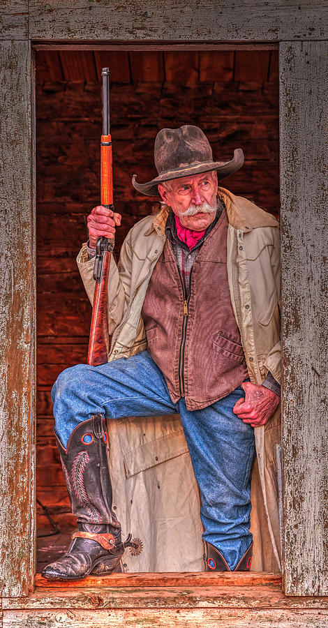 Old Cowboy and His Rifle Photograph by Laura Hedien