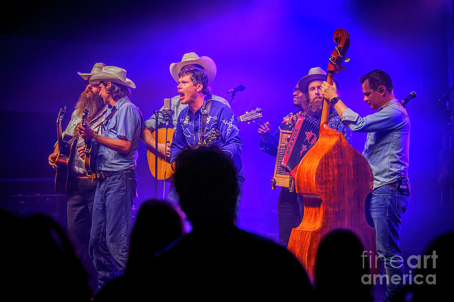 Old Crow Medicine Show in concert Photograph by Michael Wheatley
