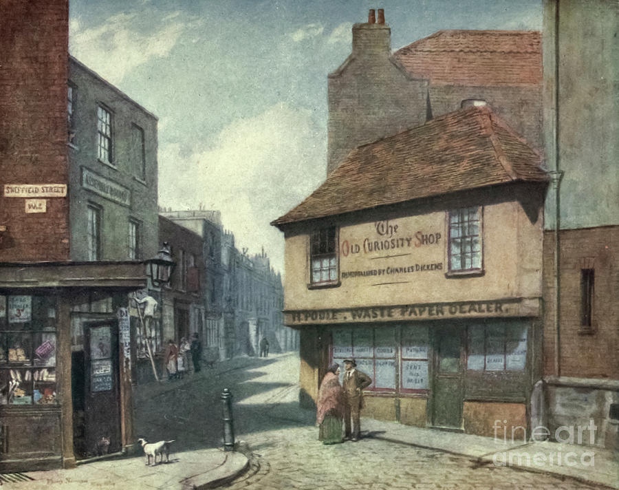 London Drawing - Old Curiosity Shop, Portsmouth Street, 1884 x4 by Historic Illustrations