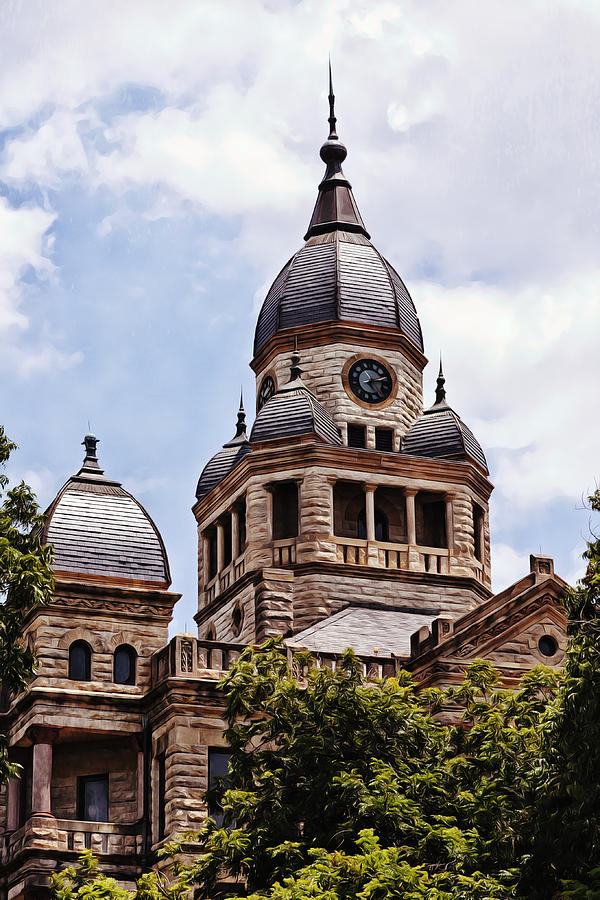 Old Denton County Courthouse Portrait Photograph by Gaby Ethington - Pixels