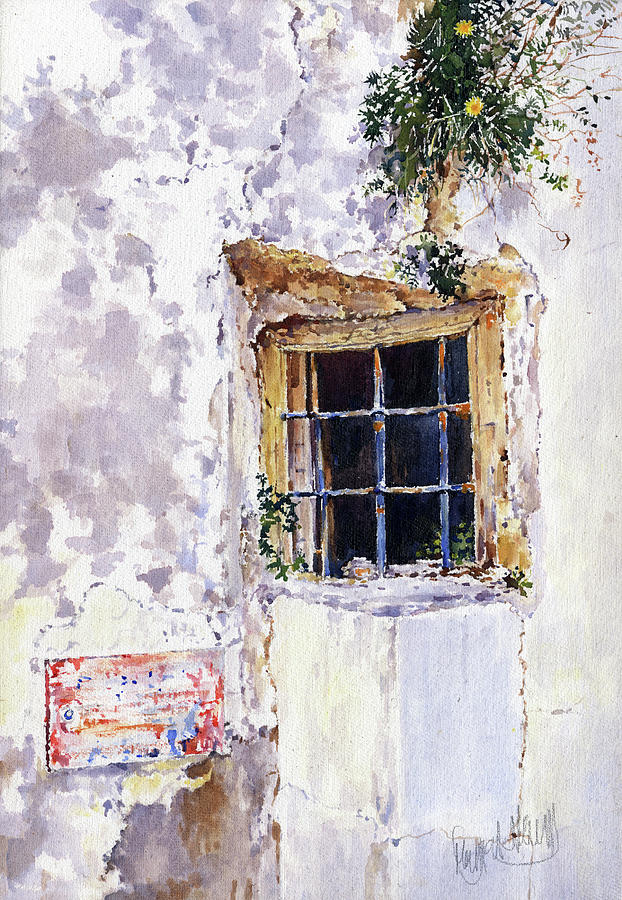 Architecture Painting - Old Window In Fondon by Margaret Merry