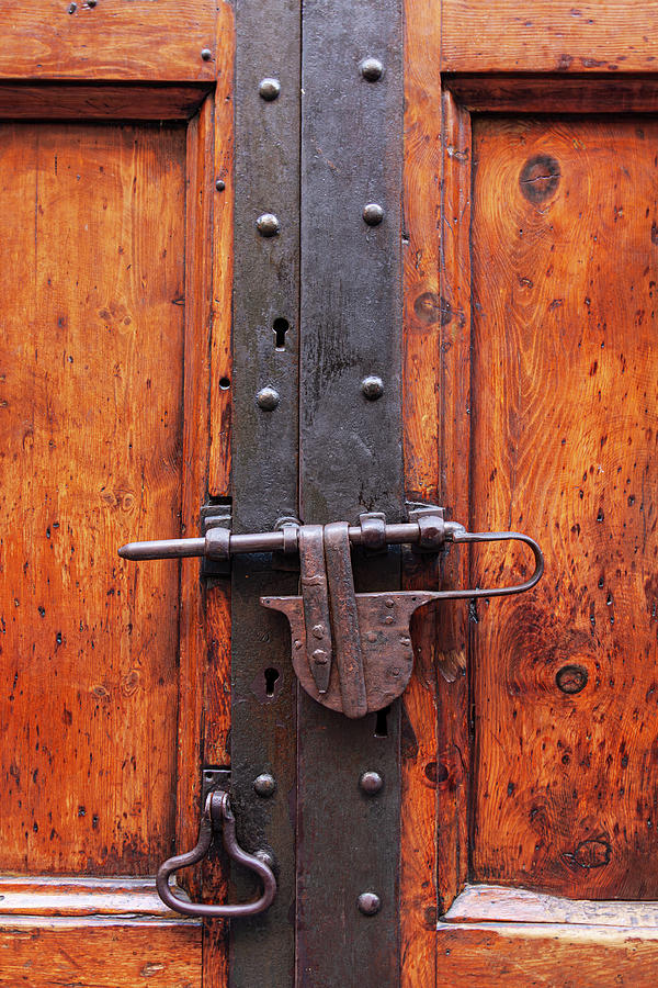 Old door latch, Spain Photograph by Tatiana Travelways