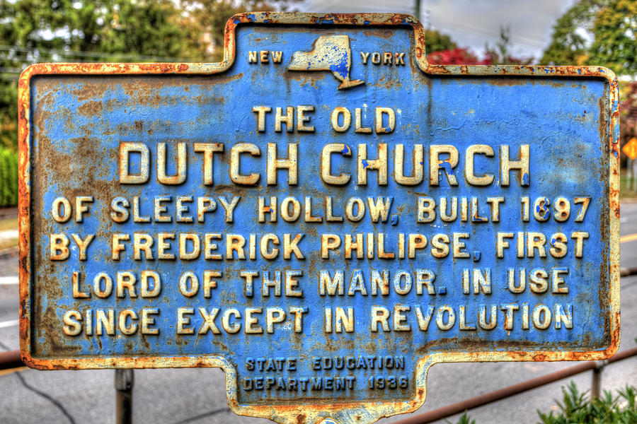 Old Dutch Church Sleepy Hollow Sign Photograph by David Pyatt