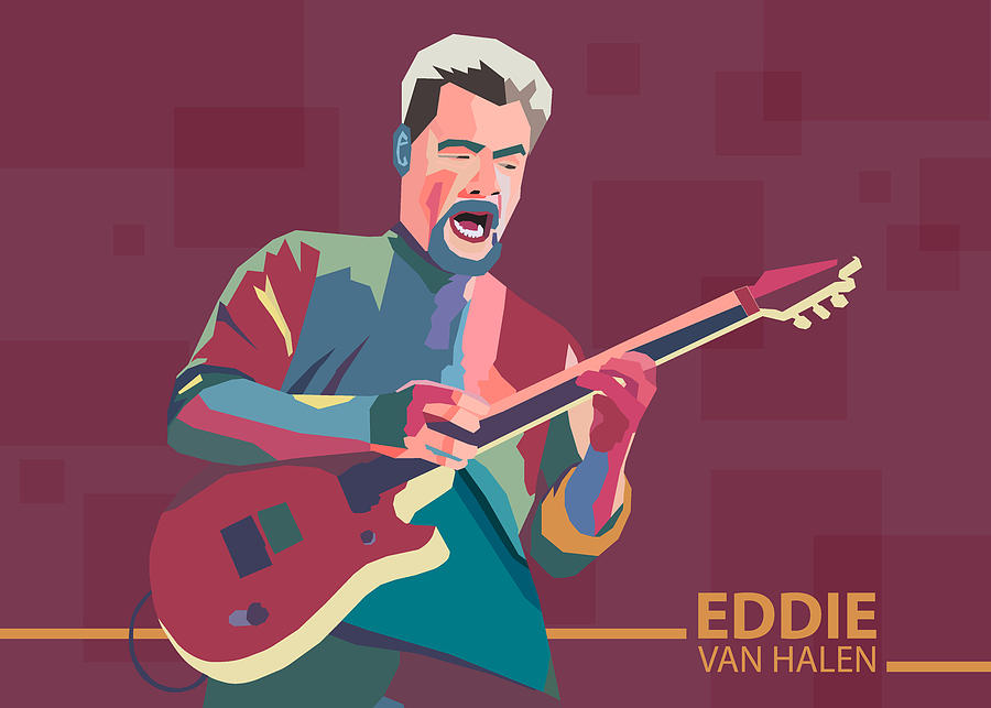 canvas Eddie Van Halen wpap Art print poster