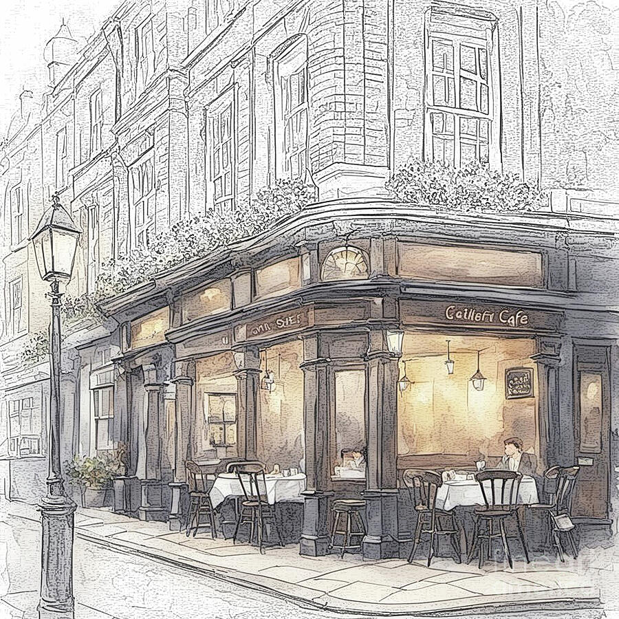 Old England Cafe Drawing