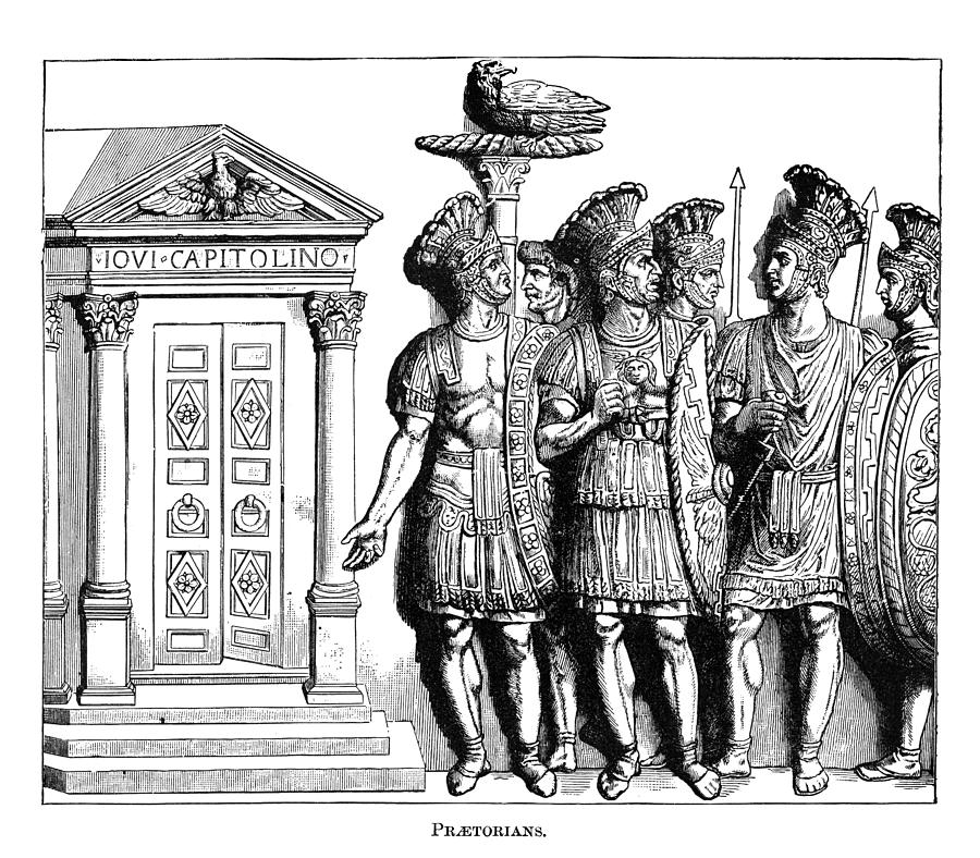 Old engraved illustration of The Praetorian Guard Photograph by Mikroman6