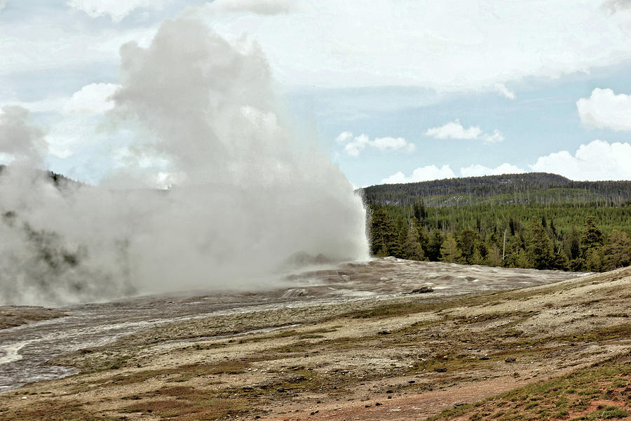 Old Faithful Geyser 3 Photograph By John Trommer - Fine Art America