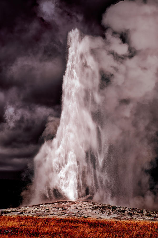 Old Faithful in Yellowstone Photograph by Bruce Block