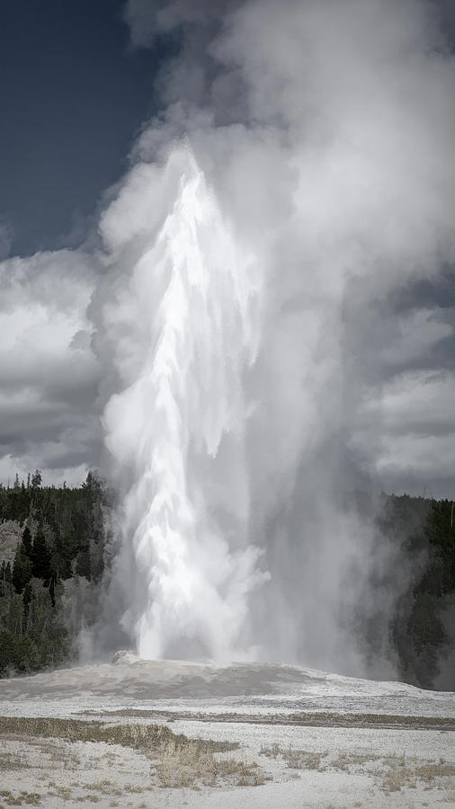 Old Faithful - Yellowstone National Park Photograph by Stephen Stookey ...