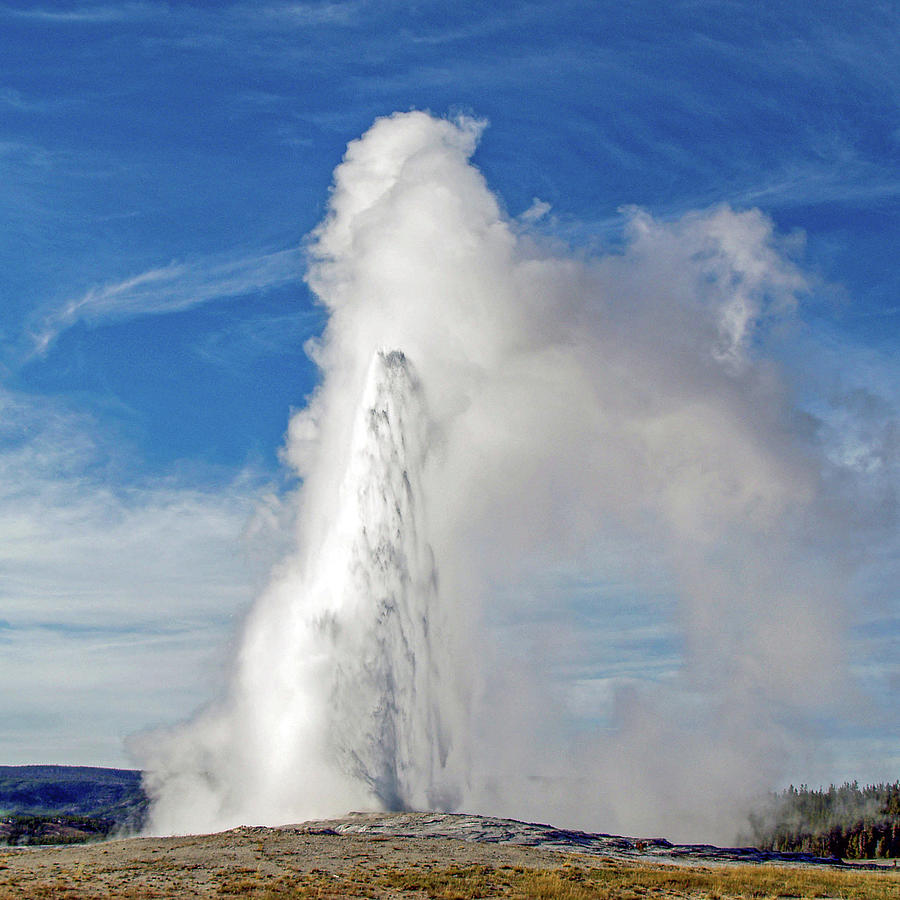 Old Faithful...on time as usual.. Photograph by David Choate - Fine Art ...