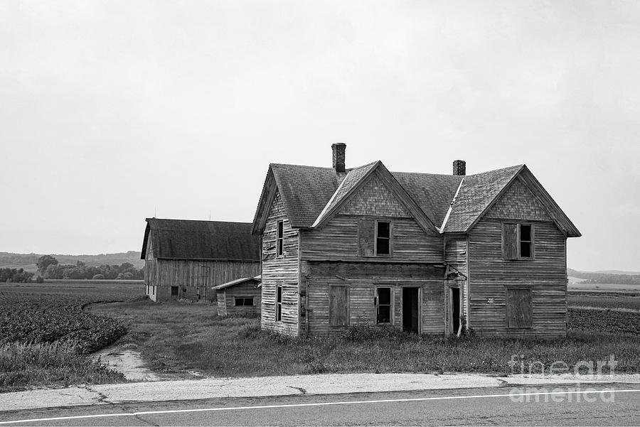 Old Family Farm in Black and White Photograph by Grace Grogan