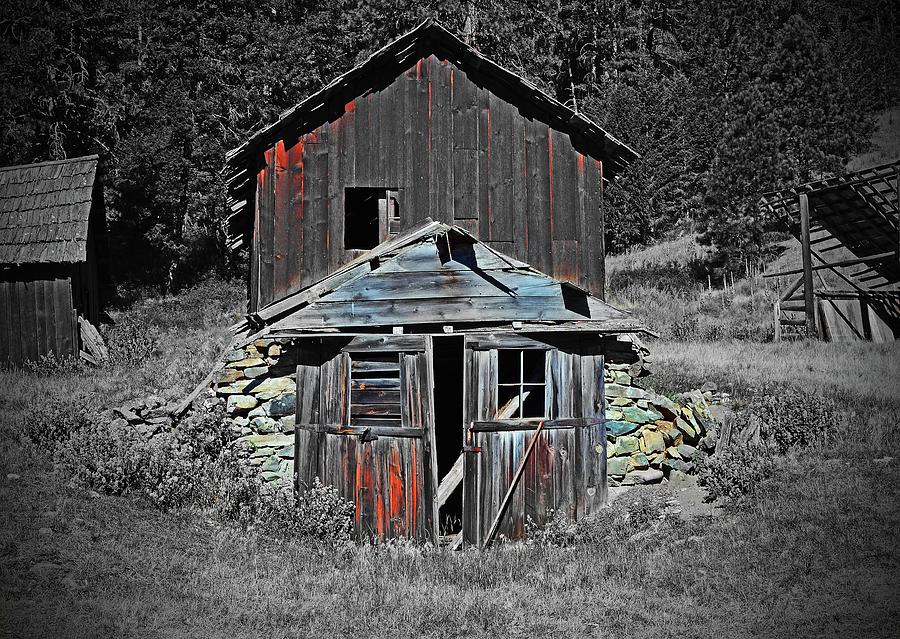 Old Farm House And Shop Digital Art by Fred Loring