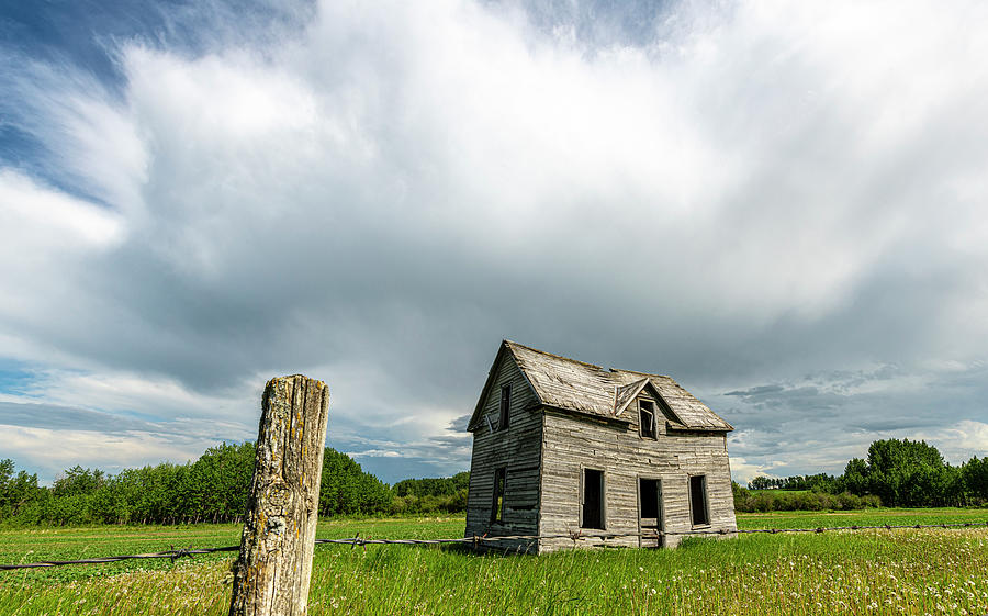 Farm Photograph - Old Farm House and the Storm by Phil And Karen Rispin