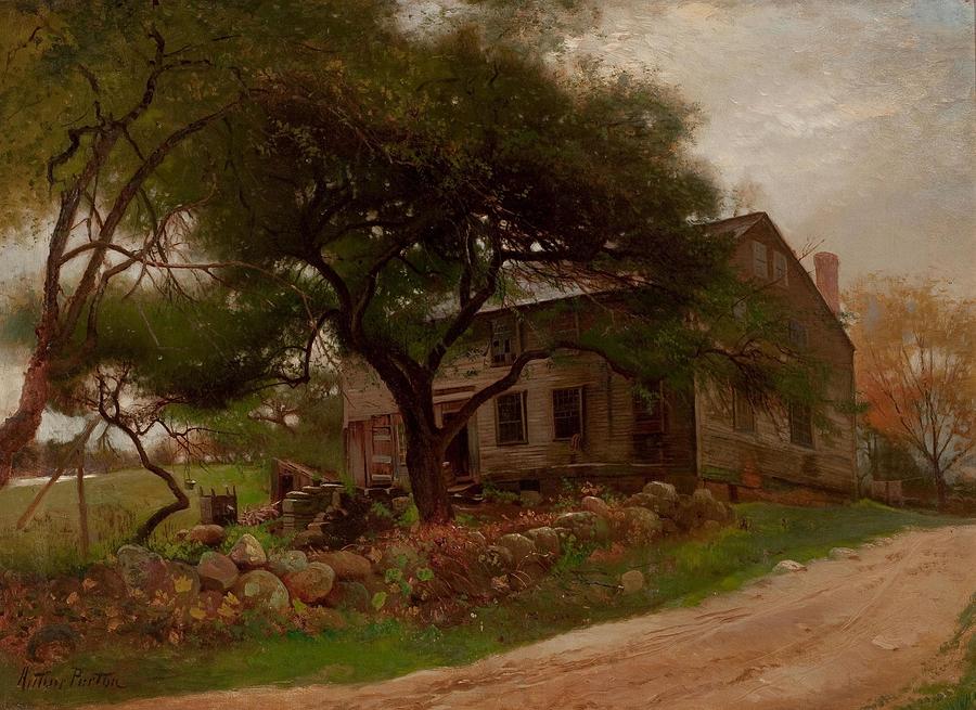 Vintage Painting - Old Farm House in the Catskills #1 by Arthur Parton