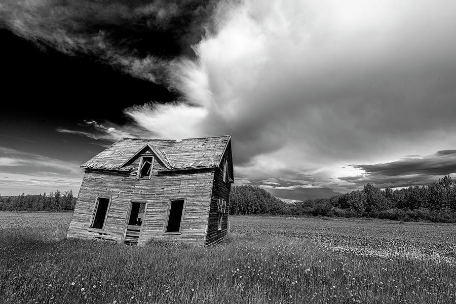 Black And White Photograph - Old Farm House by Phil And Karen Rispin