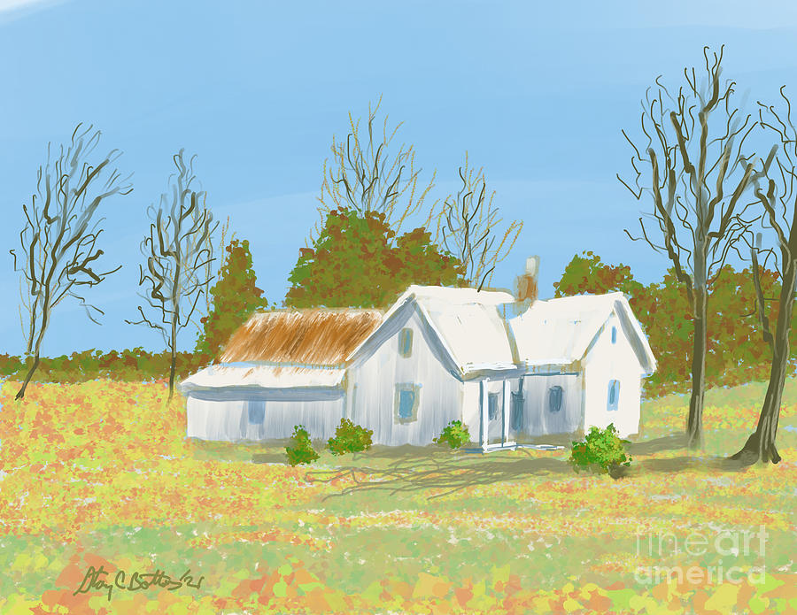 Old Farm House Digital Art by Stacy C Bottoms
