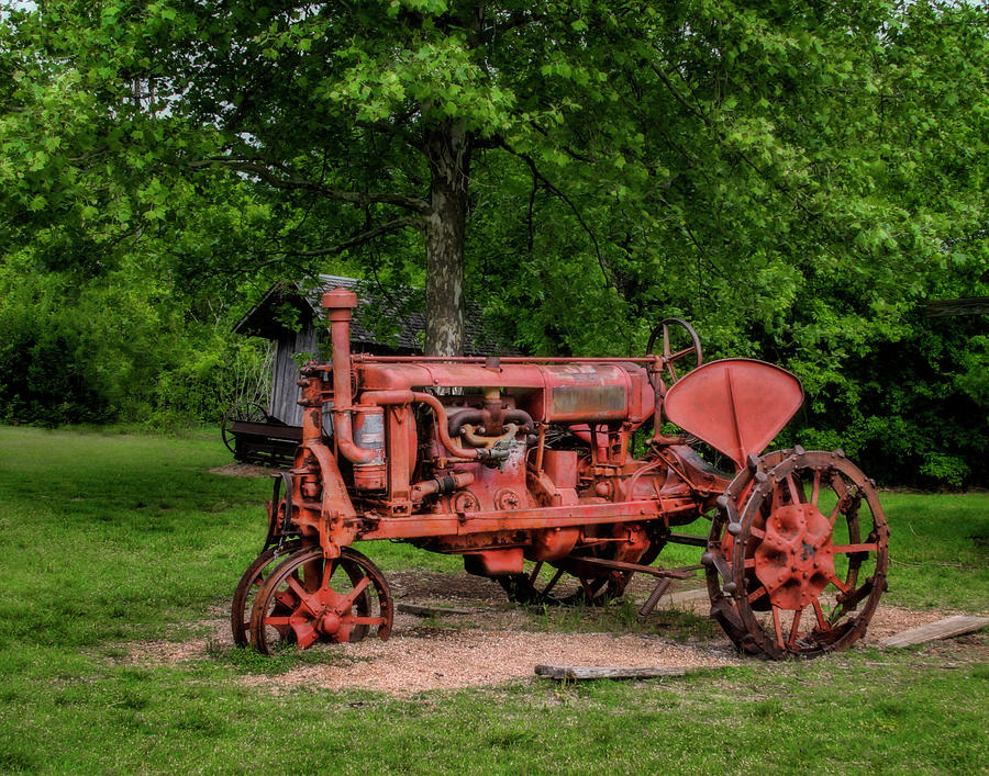 Vintage Photograph - Old Farm Tractor by David and Carol Kelly