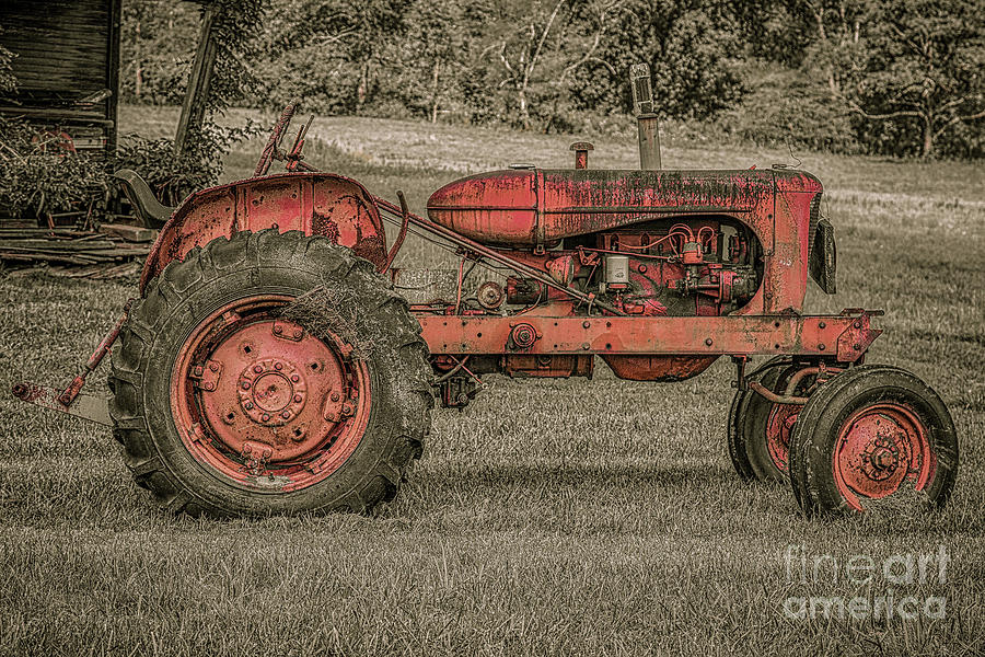 Farm Digital Art - Old Farm Tractor For Sale Three by Randy Steele