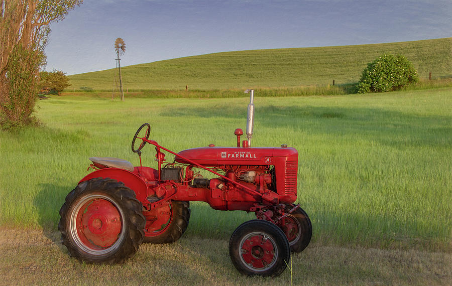 Old Farm Tractor, The Palouse Photograph by Marcy Wielfaert