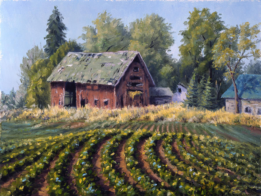 Old Farmstead Painting by Rick Hansen