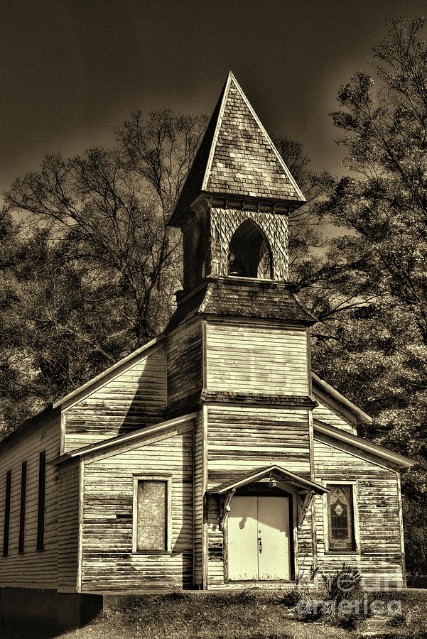 Old Fashion Church sepia Photograph by Paul Ward - Fine Art America