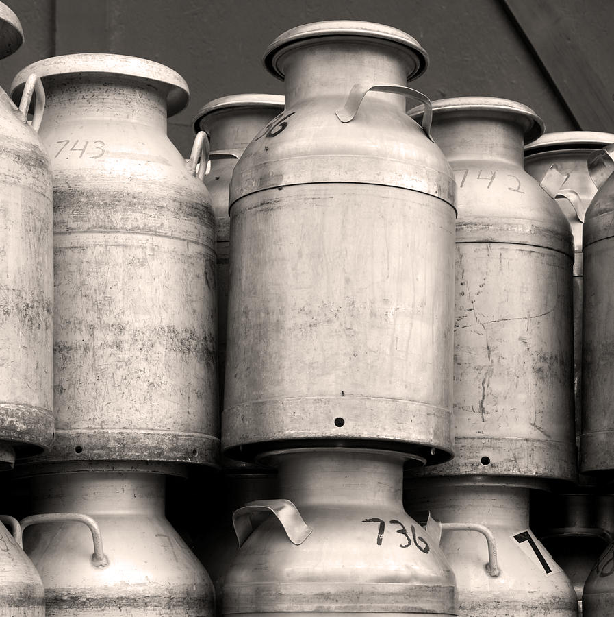 Old Fashion Commercial Milk Cans 4 Photograph by Iris Richardson