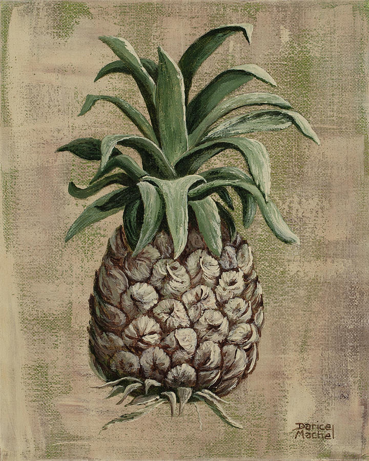 Old Fashion Pineapple 1 Painting by Darice Machel McGuire