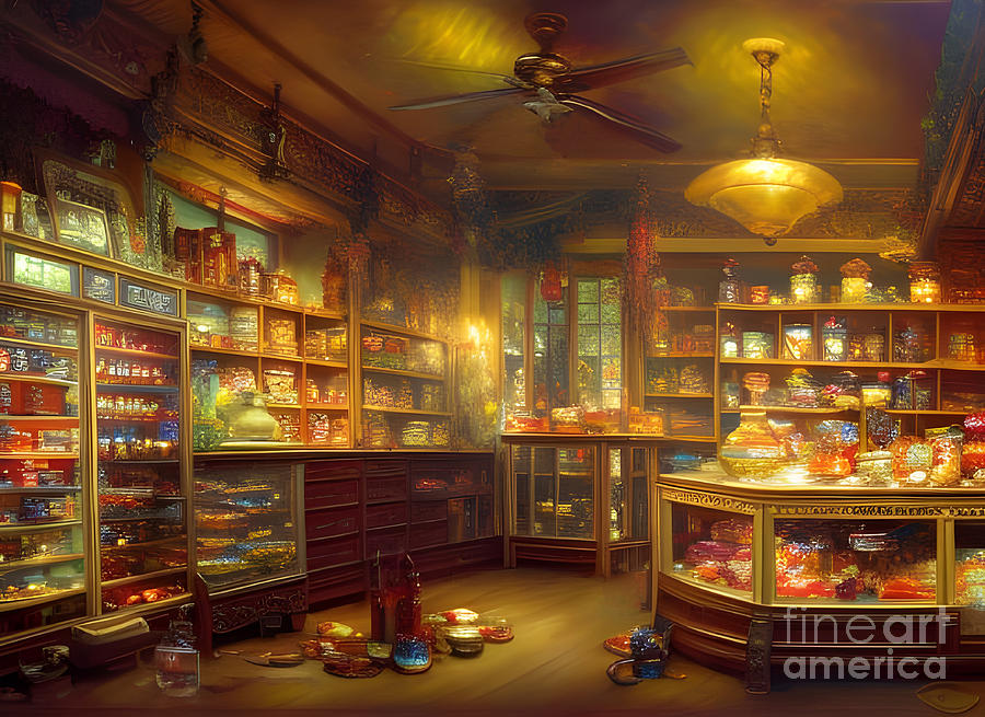 Old Fashioned Candy Store Painting by Philip Openshaw - Fine Art America