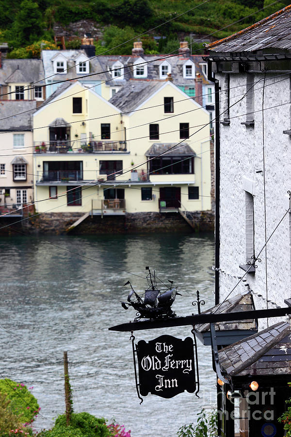 Old Ferry Inn Sign Bodinnick Cornwall Photograph by James Brunker