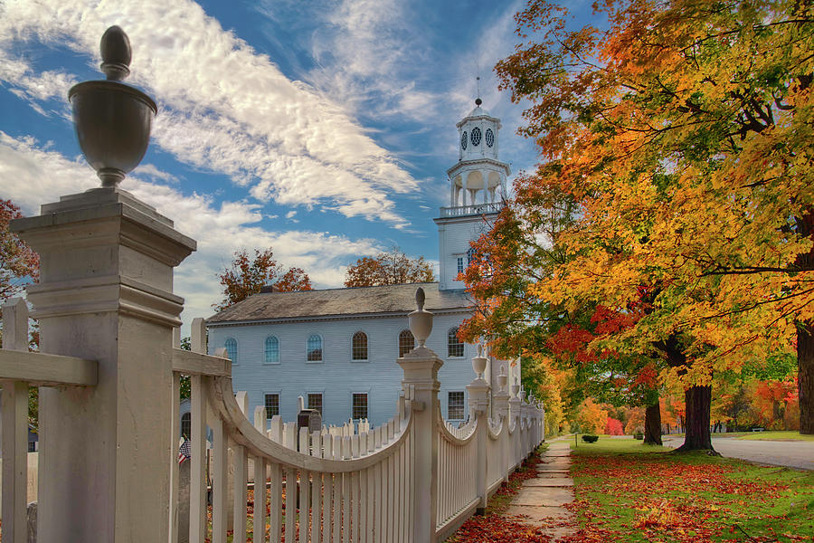Old First Church - Autumn in Bennington, Vermont Photograph by Joann Vitali