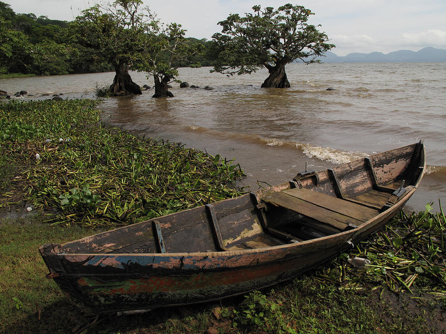 Old fishing boat at Lake Catemaco Photograph by Lorena Cassady