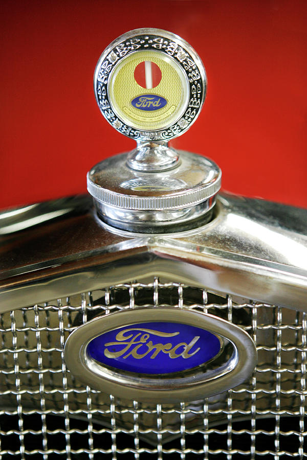 Old Ford Radiator Cap and Emblem Photograph by Marilyn Hunt