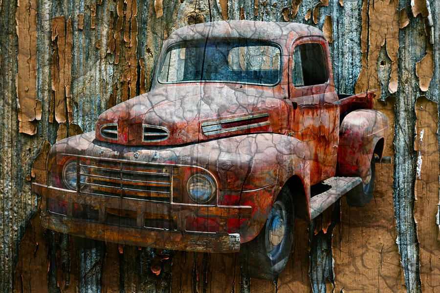 Old Ford Truck Digital Art by Ally White