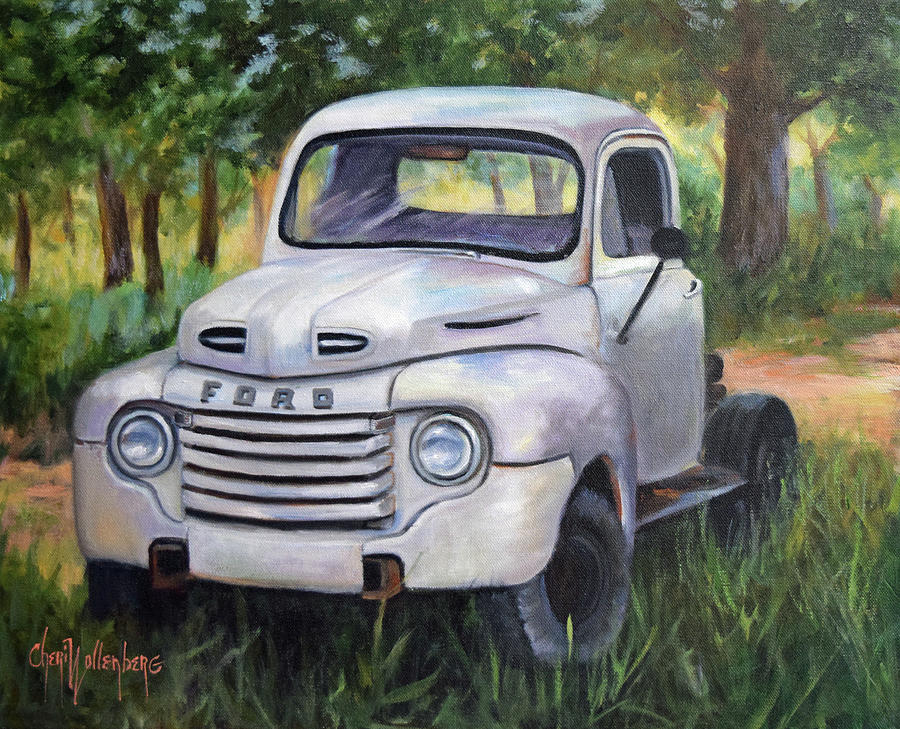 Old Ford Truck Original Painting by Cheri Wollenberg Painting by Cheri Wollenberg
